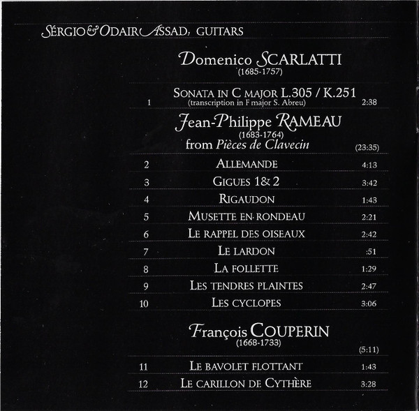 Sérgio & Odair Assad, Rameau*, Scarlatti*, Couperin*, Bach*-3