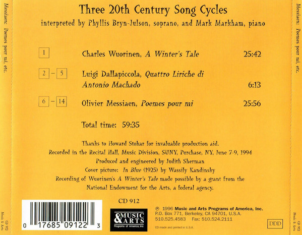 Olivier Messiaen, Wuorinen*, Dallapiccola* - Phyllis Bryn-Julson, Mark Markham (2)-1