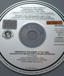 Benda*, Quantz*, Frederick The Great* : Jean-Pierre Rampal, Ensemble Orchestral De Paris, Jean-Pierre Wallez-2