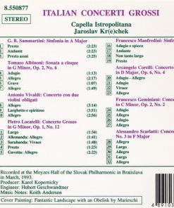Giovanni Sammartini, Tomaso Albinoni, Antonio Vivaldi, Pietro Antonio Locatelli, Francesco Manfredini, Arcangelo Corelli, Francesco Geminiani, Alessandro Scarlatti, Capella Istropolitana, Jaroslav Krček-1