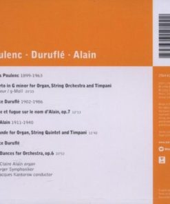 Francis Poulenc / Maurice Duruflé / Jehan Alain - Marie-Claire Alain, Bamberger Symphoniker, Jean-Jacques Kantorow-1