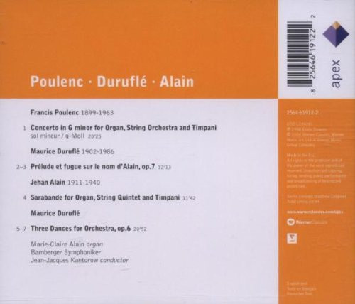 Francis Poulenc / Maurice Duruflé / Jehan Alain - Marie-Claire Alain, Bamberger Symphoniker, Jean-Jacques Kantorow-1