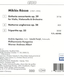 Miklós Rózsa, Philharmonia Hungarica, Werner Andreas Albert-2