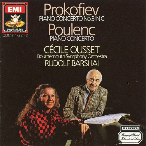 Prokofiev* / Poulenc* - Cécile Ousset Piano, Bournemouth Symphony Orchestra Conducted By Rudolf Barshai-0