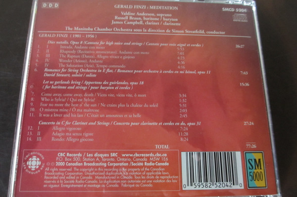 Gerald Finzi / Manitoba Chamber Orchestra Conducted By Simon Streatfeild-2