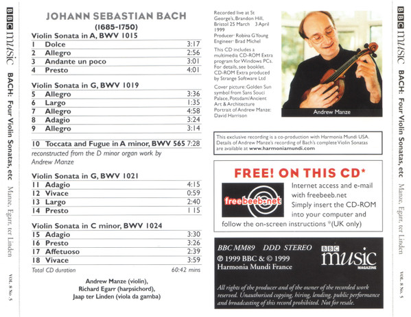 Johann Sebastian Bach / Andrew Manze, Richard Egarr, Jaap ter Linden-2