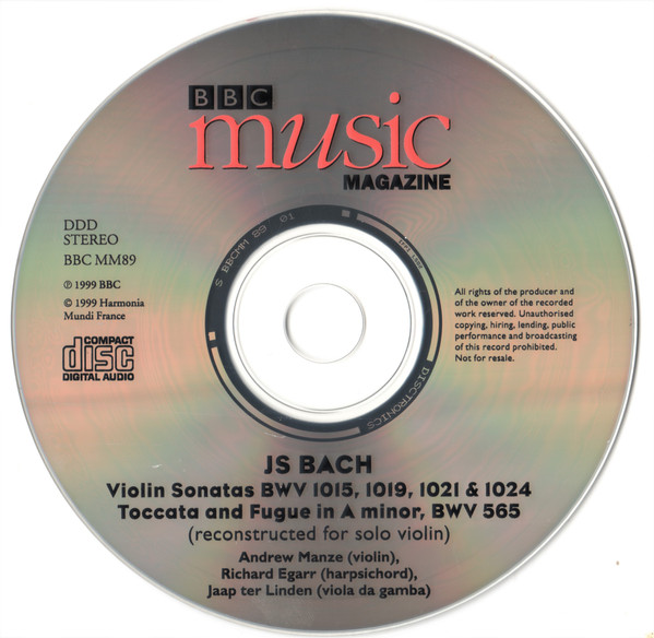 Johann Sebastian Bach / Andrew Manze, Richard Egarr, Jaap ter Linden-3