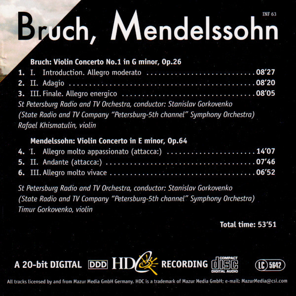 Bruch*, Mendelssohn*-3