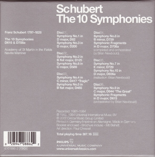Franz Schubert - The Academy Of St. Martin-in-the-Fields, Sir Neville Marriner-1