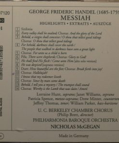 Handel*, U. C. Berkeley Chamber Chorus*, Philharmonia Baroque Orchestra, Nicholas McGegan-1