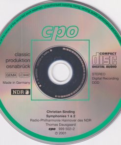 Christian Sinding, Radio-Philharmonie Hannover Des NDR, Thomas Dausgaard-2