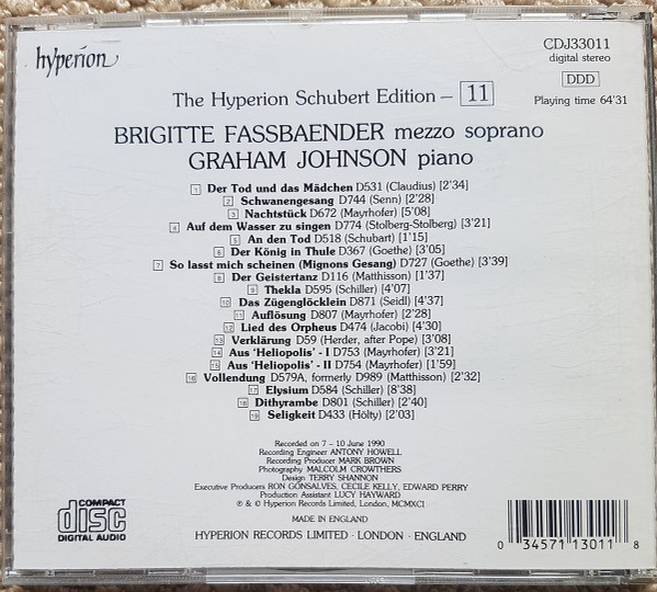 Franz Schubert, Brigitte Fassbaender . Graham Johnson (2)-1