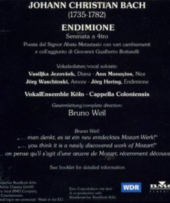 Johann Christian Bach - Vasijlka Jezovšek • Ann Monoyios • Jörg Waschinski • Jörg Hering • Cappella Coloniensis • Bruno Weil-1