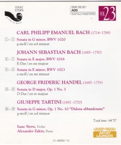 Bach*, Handel*, Tartini*, Isaac Stern, Alexander Zakin-1