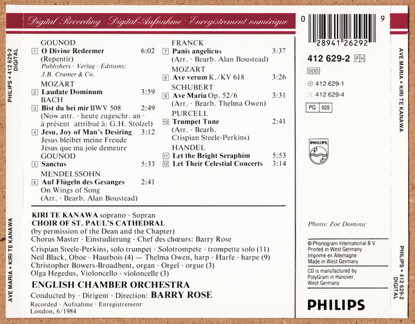 Kiri Te Kanawa . Choir Of St. Paul's Cathedral*-2