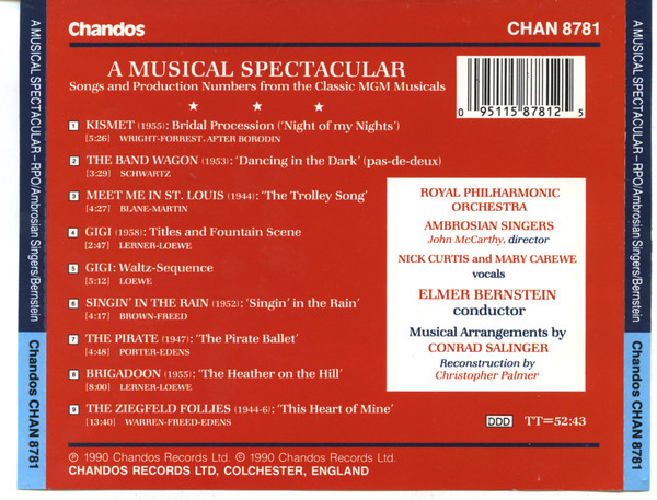 Elmer Bernstein, Royal Philharmonic Orchestra, The Ambrosian Singers, Nick Curtis (2), Mary Carewe-2