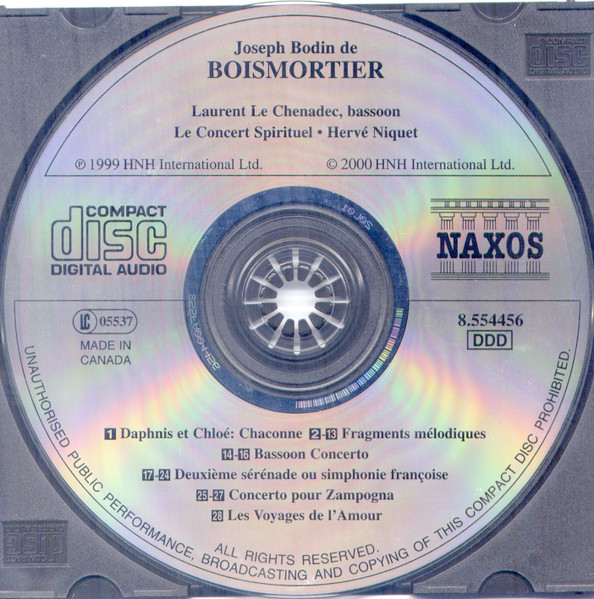 Joseph Bodin De Boismortier, Laurent Le Chenadec, Le Concert Spirituel, Hervé Niquet-2