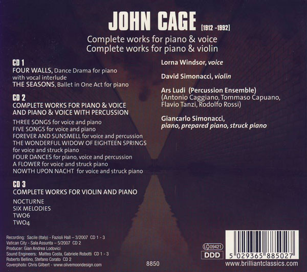 John Cage - Giancarlo Simonacci, Lorna Windsor, David Simonacci, Ars Ludi Percussion Ensemble*-1