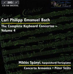 Carl Philipp Emanuel Bach, Miklos Spanyi, Concerto Armonico, Peter Szüts-0