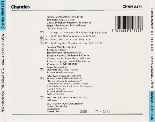 Rachmaninov* / Tchaikovsky* - Suzanne Murphy, Keith Lewis (4), David Wilson-Johnson, Scottish National Orchestra*, SNO Chorus*, Neeme Järvi-1