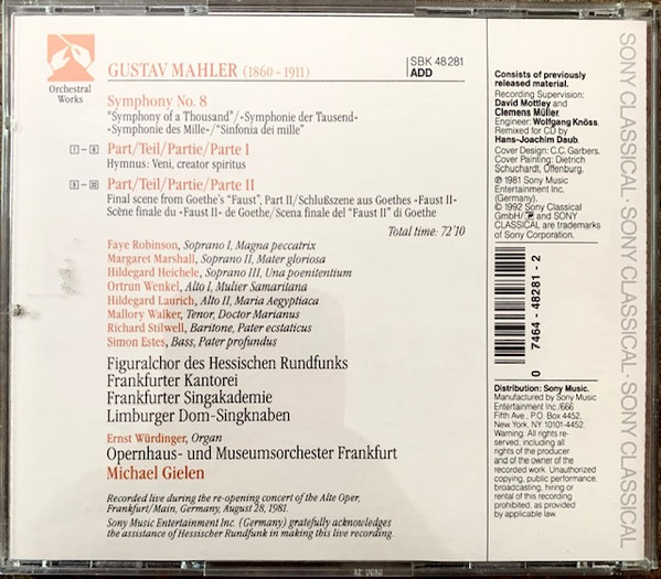 Mahler* - Opernhaus- und Museumsorchester Frankfurt*, Michael Gielen-1