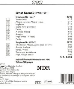 Ernst Krenek - Radio-Philharmonie Hannover Des NDR, Takao Ukigaya-1