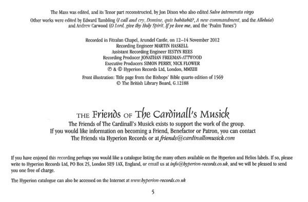 Tallis* - The Cardinall's Musick, Andrew Carwood-4