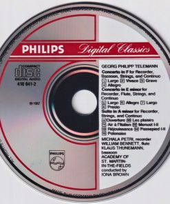 Telemann*, Michala Petri, William Bennett (3), Klaus Thunemann, Academy Of St. Martin-in-the-Fields*, Iona Brown-2