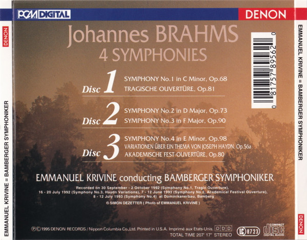 Johannes Brahms, Emmanuel Krivine, Bamberger Symphoniker-2