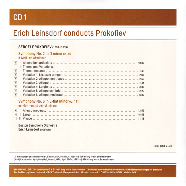 Sergei Prokofiev, Erich Leinsdorf, Boston Symphony Orchestra-4