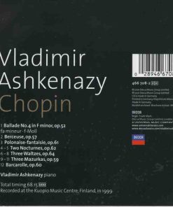 Vladimir Ashkenazy, Frédéric Chopin-1