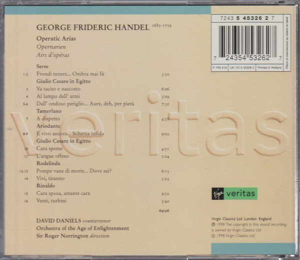 Handel* - David Daniels (3), Orchestra Of The Age Of Enlightenment, Sir Roger Norrington*-1