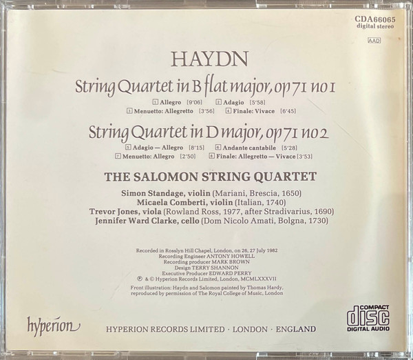 Joseph Haydn - The Salomon Quartet-3
