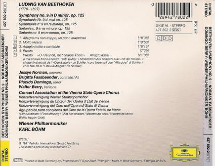 Ludwig van Beethoven – Jessye Norman / Brigitte Fassbaender / Plácido Domingo* / Walter Berry / Wiener Philharmoniker / Karl Böhm-1