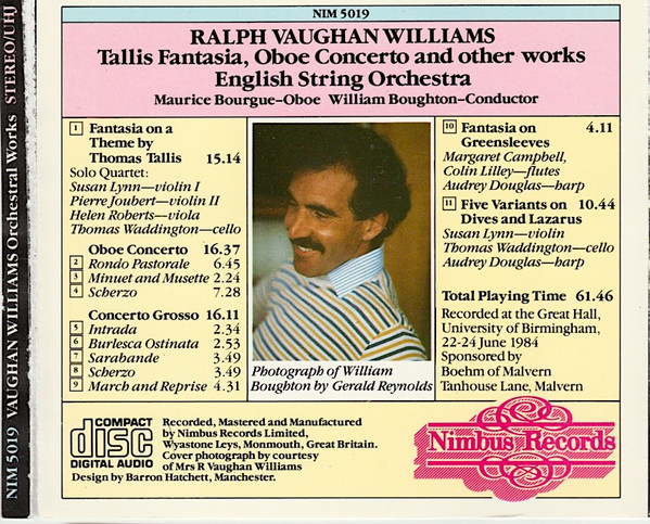 Ralph Vaughan Williams - English String Orchestra, William Boughton, Maurice Bourgue-1