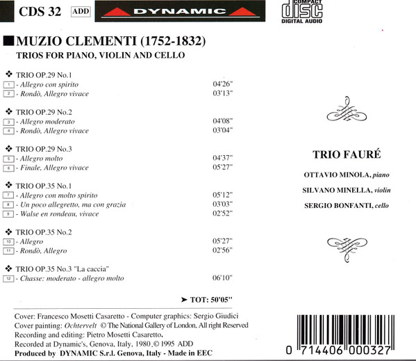 Muzio Clementi, Trio Fauré-1