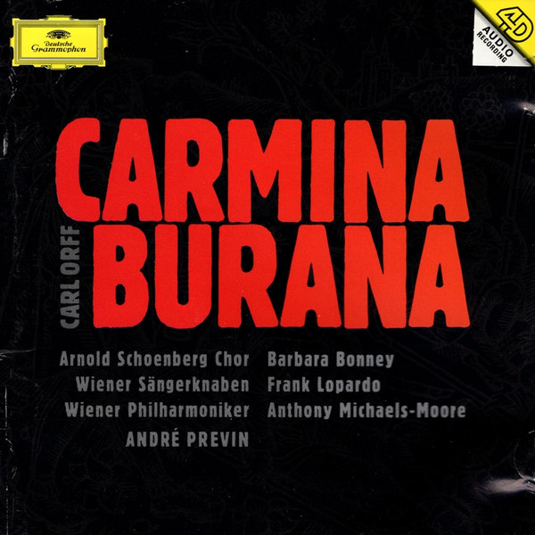 Carl Orff, Arnold Schoenberg Chor, Die Wiener Sängerknaben, Wiener Philharmoniker, André Previn, Barbara Bonney, Frank Lopardo, Anthony Michaels-Moore-0