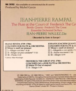Benda*, Quantz*, Frederick The Great* : Jean-Pierre Rampal, Ensemble Orchestral De Paris, Jean-Pierre Wallez-2