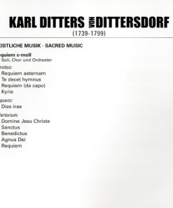 Carl Ditters von Dittersdorf - Consortium Musicum München · Regensburger Domspatzen · Georg Ratzinger-2