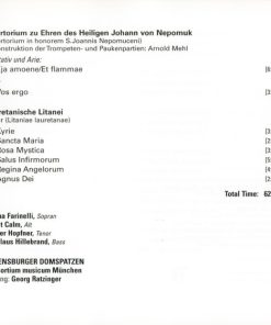 Carl Ditters von Dittersdorf - Consortium Musicum München · Regensburger Domspatzen · Georg Ratzinger-3