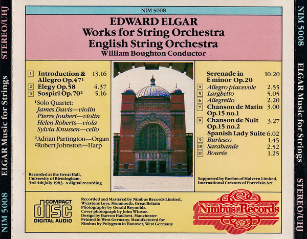 Edward Elgar* / English String Orchestra, William Boughton-1