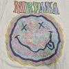 NIRVANA - PSYCHEDELIC SMILEY FACE T-SHIRT L