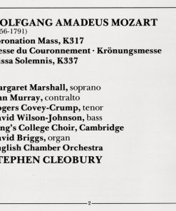 Wolfgang Amadeus Mozart, English Chamber Orchestra, The King's College Choir Of Cambridge, Stephen Cleobury-3