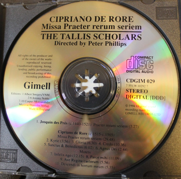 Cipriano De Rore, The Tallis Scholars, Peter Phillips (2)-2