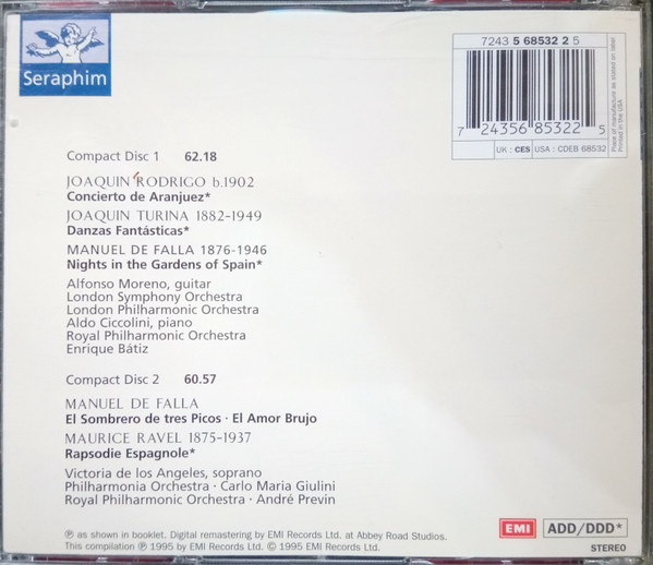 Joaquín Rodrigo, Manuel De Falla, Alfonso Moreno, Enrique Batiz, Victoria De Los Angeles, Carlo Maria Giulini, André Previn-1