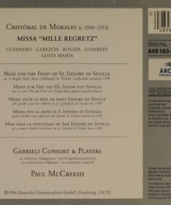 Cristóbal de Morales, Gabrieli Consort & Gabrieli Players, Paul McCreesh-1