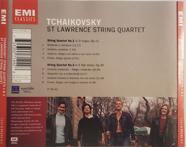 Tchaikovsky* - St Lawrence String Quartet*-1