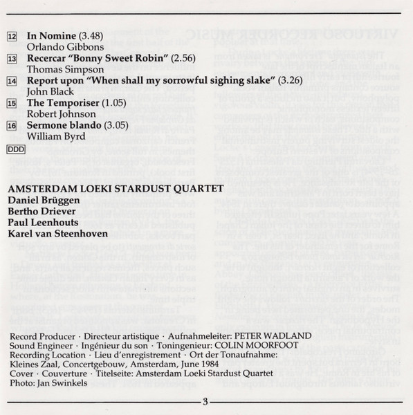 Antonio Vivaldi • Frescobaldi* • Palestrina* • Locke* • Gibbons* • Byrd* - Amsterdam Loeki Stardust Quartet-4