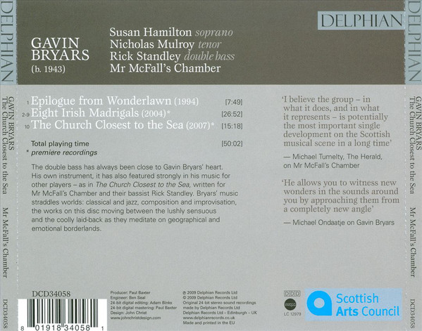 Gavin Bryars - Susan Hamilton (2), Nicholas Mulroy, Mr McFall's Chamber-2