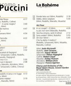 Giacomo Puccini / Katia Ricciarelli, José Carreras, Ingvar Wixell, Håkan Hagegård, Robert Lloyd (4), Ashley Putnam, William Elvin, Francis Egerton, Orchestra Of The Royal Opera House, Covent Garden, Chorus Of The Royal Opera House, Covent Garden, Sir Coli-1